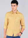 LEVIS Men Solid Casual Brown Shirt