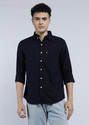 LEVIS Men Solid Casual Dark Blue Shirt