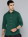 LEVI'S Men Solid Casual Green Shirt