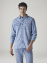 LEVIS Men Solid Casual Light Blue Shirt
