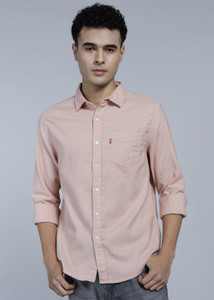 LEVIS Men Solid Casual Pink Shirt