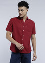LEVIS Men Solid Casual Red Shirt
