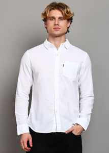 LEVIS Men Solid Casual White Shirt