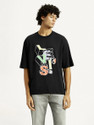 LEVIS Printed Men Round Neck Black T-Shirt