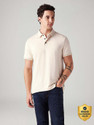 LEVIS Solid Men Polo Neck Beige T-Shirt