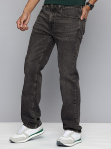 levis straight fit men grey jeans