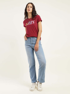 LEVIS Straight Fit Women Light Blue Jeans