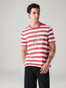 LEVIS Striped Men Crew Neck Red T-Shirt