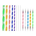 Levin 13 Piece Mandala and Acrylic Dotting Tool Set Embossing Stylus for Pottery Ceramic and Polymer Clay