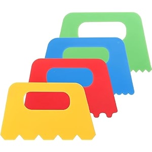 levin 4pcs paint scraper spreader scraper tool - plastic putty knife for art