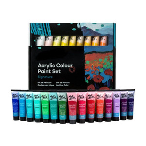 levin acrylic paint set 36 colors 36ml - suitable for canvas wood mdf leather air-dried clay plaster cardboard paper and crafts