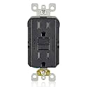 Leviton AFCI Outlet, Tamper-Resistant, 15 Amp, AFTR1-E, Black
