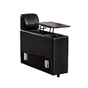 LEVNARY Modular Lift-Top Console with USB Charging and Cup Holders, Center Storage Module for Modular Reclining Sofa (Black)