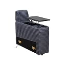 LEVNARY Modular Lift-Top Console with USB Charging and Cup Holders, Center Storage Module for Modular Reclining Sofa (Gray)