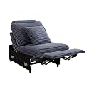 LEVNARY Modular Power Recliner Chair, Faux Rabbit Fur Upholstered Single Seat with Electric Lift Function, Compatible with Modular Sofa System (Gray)