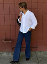 LEVORCE Flared Men Dark Blue Jeans