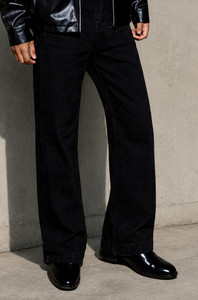 LEVORCE Loose Fit Men Black Jeans