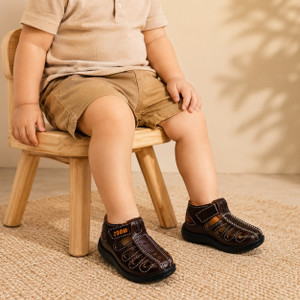 LEVOT Boys Girls Velcro Strappy Sandals