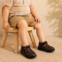 LEVOT Boys Girls Velcro Strappy Sandals