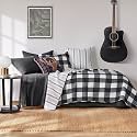 Levtex Home - Camden Quilt Set -Twin/Twin XL Quilt (68 x 86 in.) + One Standard Pillow Sham (26 x 20 in.) - Buffalo Check in Black and Cream - Reversible Pattern - Cotton