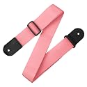 Levy's 2" Polypropylene Guitar Strap With Leather Ends And Tri-glide Adjustment. Pink Color (M8POLY-PNK)