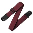 Levy's 2" Polypropylene Guitar Strap With Leather Ends And Tri-glide Adjustment. Burgundy Color (M8POLY-BRG)