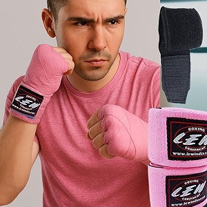 lew mexican style boxing 500cm long with elastic hand amp wrist support spandex multicolor hand wraps pink