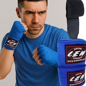 lew mexican style boxing 500cm long with elastic hand amp wrist support spandex multicolor hand wraps royal blue