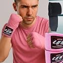 LEW Mexican Style Boxing 500CM Long with Elastic Hand &amp; Wrist Support Spandex Multicolor Hand Wraps (Pink)