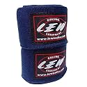 LEW Mexican Style Boxing 500CM Long with Elastic Hand &amp; Wrist Support Spandex Multicolor Hand Wraps (Navy Blue)