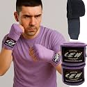LEW Mexican Style Boxing 500cm with Elastic Hand &amp; Wrist Support Multicolor Handwraps (Purple)