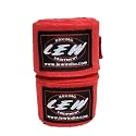 LEW Mexican Style Boxing 500CM Long with Elastic Hand &amp; Wrist Support Spandex Multicolor Hand Wraps (Red)