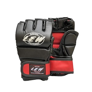 lew redblack fightmmamuay thai thumb protection grappling gloves blackred largex-large