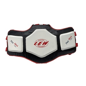 lew super pro max boxing belly pad rib shield chest guard mma body protector martial arts armour taekwondo training pu focus pads white amp black