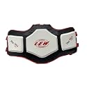 LEW Super Pro Max Boxing Belly Pad Rib Shield Chest Guard MMA Body Protector Martial Arts Armour Taekwondo Training PU Focus Pads (White & Black)