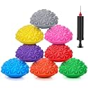 Lewtemi 8 Pcs Balance Pods 6.1 x 3.9 Inches Inflatable Stability Balance Trainer Dots Half Fitness Ball Dome for Men Women Stability Training Physical Core Strength Gym Home Exercise