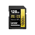 Lexar 128GB Professional 1800x UHS-II SDXC Memory Card (Gold Series)