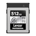 Lexar 512GB Professional CFexpress Type B Silver 4.0 Memory Card, for Photographers, Videographers, Up to 3600/3000 MB/s, 8K Video (LCXEXS4512G-RNENU)