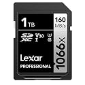 Lexar Professional 1066x 1TB SDXC UHS-I Memory Card Silver Series, C10, U3, V30, Full-HD & 4K Video, Up to 160MB/s Read, for DSLR and Mirrorless Cameras (LSD1066001T-BNNNU)