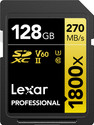 Lexar LSD1800128G-BNNNG Professional 1800x 128 GB SDXC Class 10 270 MB/s  Memory Card Compatible with Camera