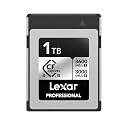 Lexar Professional CFexpress 4.0 Type B Silver Series 1TB, Tybe B Card up to 3600MB/s Read, 2600MB/s Write, CF Card for 8K Raw Video, CF Memory Card Compatible with DSLR, Backward with XQD Camera