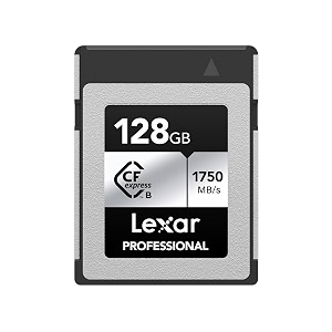 lexar professional silver series 128gb cfexpress type b card - up to 1750mbs read pcie gen3x2 compatible with dslr backward with xqd camera lcxexsl128g-rneng