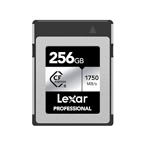 lexar professional silver series 256gb cfexpress type b card - up to 1750mbs read pcie gen3x2 compatible with dslr backward with xqd camera lcxexsl256g-rneng
