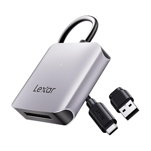 lexar rw510 cfexpress type b card reader up to 10gbps usb 32 gen 2 cf memory card reader for cfe type b card cf card reader includes usb type-c cable lrw510u-bnhng