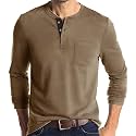 Lexiart Mens Fashion Henley Shirts Long Sleeve