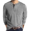 Lexiart Mens Fashion Henley Shirts Long Sleeve