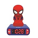 LEXiBOOK, Spider-Man Nightlight Alarm Clock, RL800SP