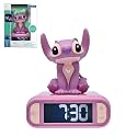 LEXiBOOK, Stitch Angel Nightlight Alarm Clock, RL800D1