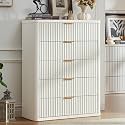 LEYAOYAO Fluted 5 Drawers Dresser for Bedroom
