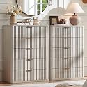 LEYAOYAO Fluted 5 Drawers Dresser Set of